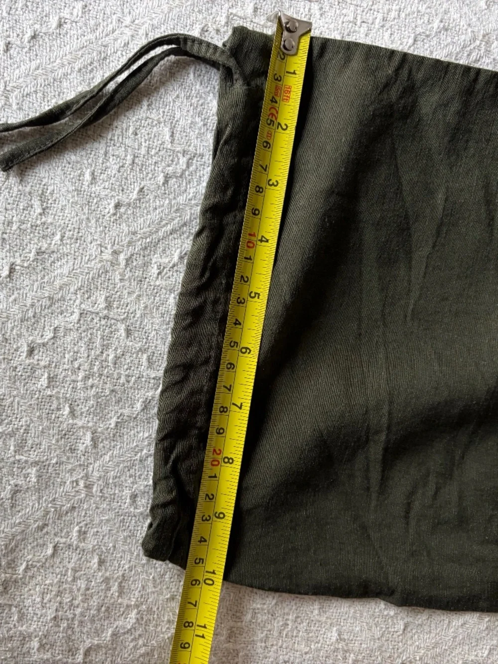 NWOT Women's S H&M Linen-Blend Pull-On Pants Dark Khaki Green